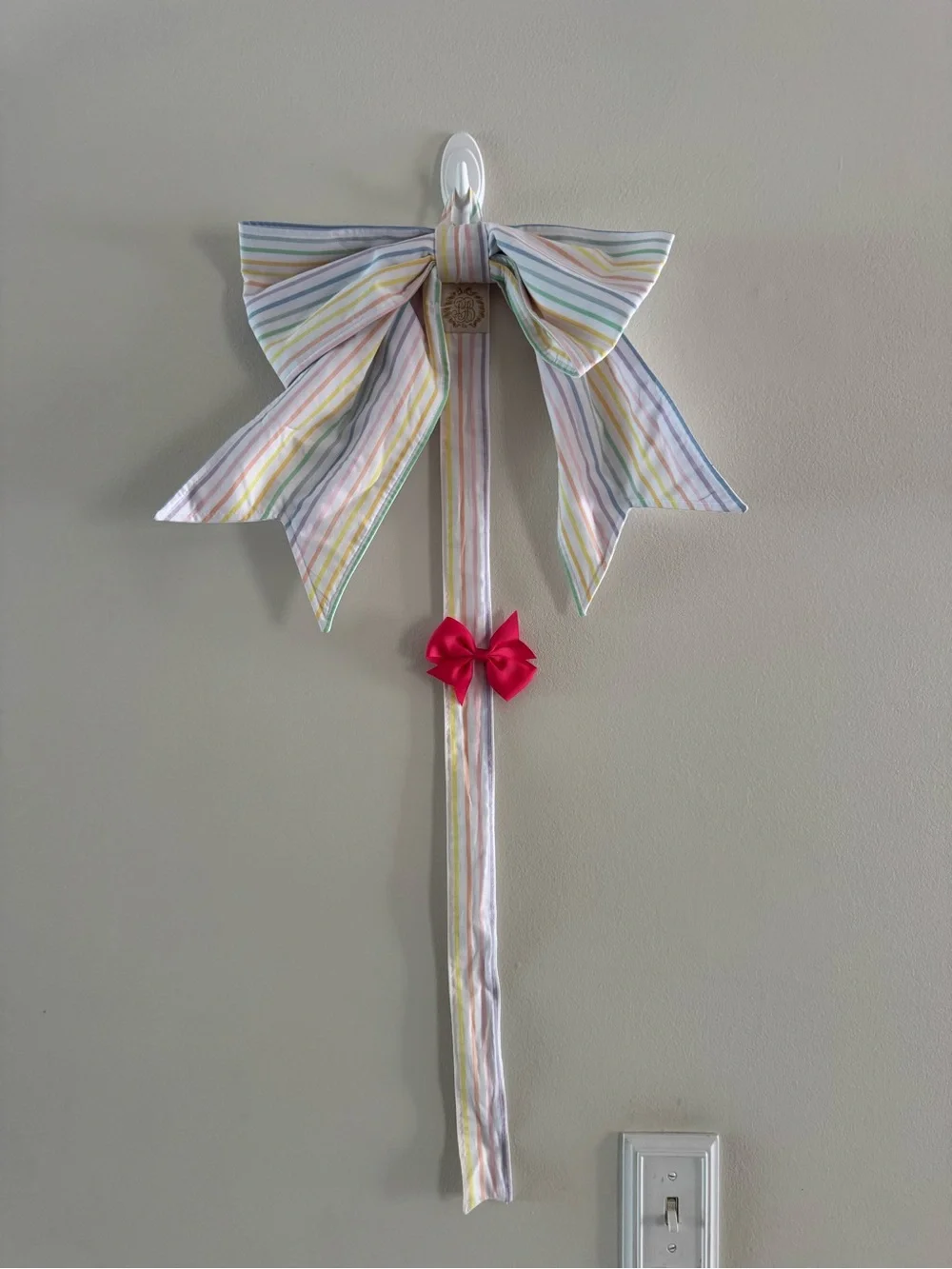 Striped Pastel Hair Bow holder - Kids Accessories